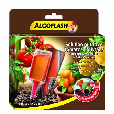 Solutions Nutritives Tomates, Poivrons de 75 ml Algoflash