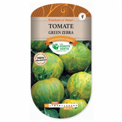 Graines Tomate Green Zebra - Les Doigts Verts