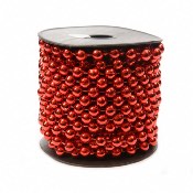 Guirlande de Perles Rouge 10 m Dcoris