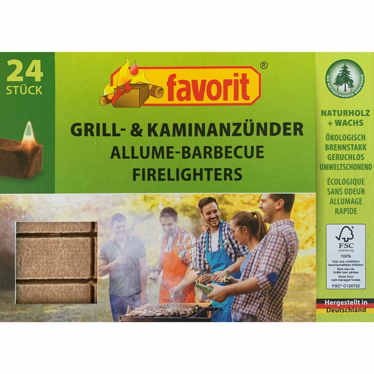 Allume Barbecue & Cheminée en Bois Naturel Favorit