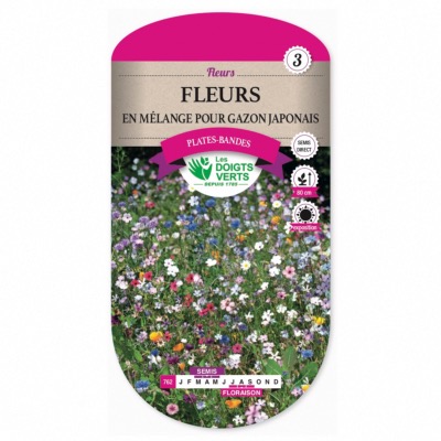 Graines Fleurs Mélange pour Gazon Japonais - Les Doigts Verts