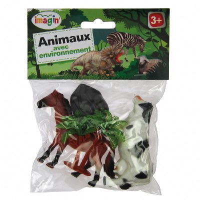 Sachet Jouet Animaux de la Ferme avec Environnement