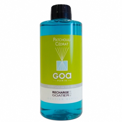 Recharge GOA pour diffuseur de parfum Patchouli Cédrat 500 ml