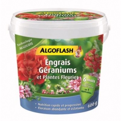 Engrais Algocote Géraniums et Plantes Fleuries 600 g Algoflash