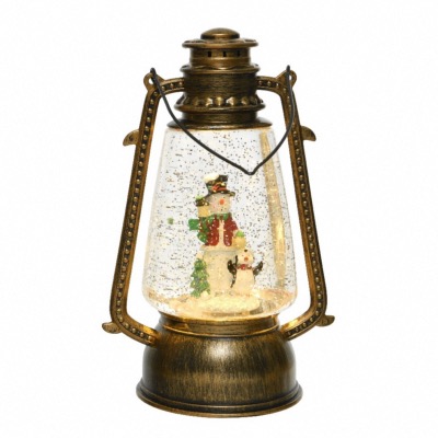 Lanterne Bonhomme de Neige Led Blanc Chaud - Kaemingk