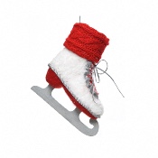 Patin  Glace Rouge et Blanc  Suspendre 12 cm