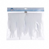 Bordure Stalactite avec Paillettes 2m blanc