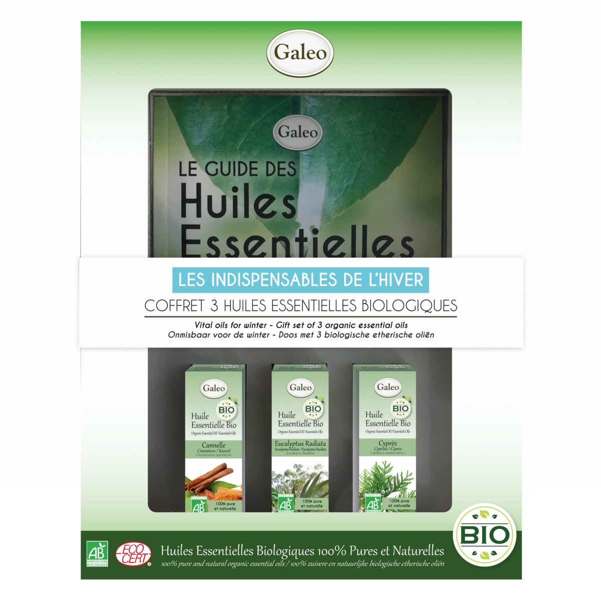 Galeo Coffret 3 Huiles Essentielles Bio Indispensables l'Hiver