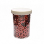 Pot de Paillettes de Nol toiles rouge