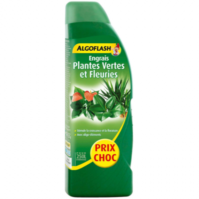 Engrais Plantes Vertes et Fleuries 1L, Algoflash