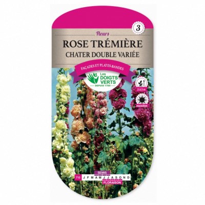 Graines Rose Trémière Chater Double Variée - Les Doigts Verts