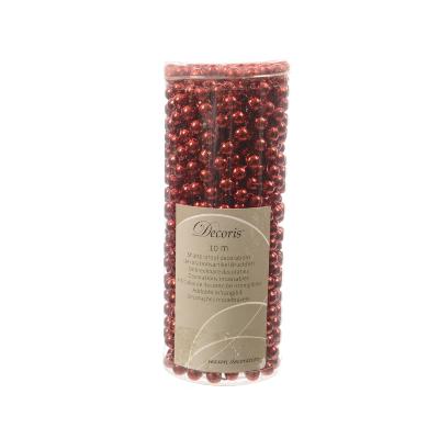 Guirlande de Perles Rouge Noël 10 m - Décoris