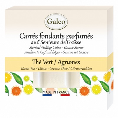 Carrés Fondants Parfumés Thé Vert et Agrumes - GALEO