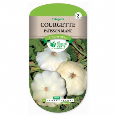 Graines Courgette Pâtisson Blanc, Les Doigts Verts