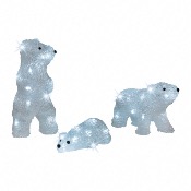 Famille Ours et Ourson Acrylique LED Blanc Froid Lumineo