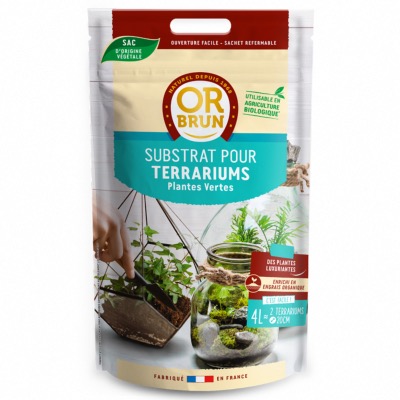 Substrat Pour Terrariums Plantes Vertes 4L - OR Brun