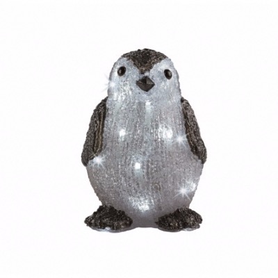 20 cm Pingouin lumineux 24 LED 