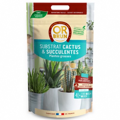 Substrat Cactus et Succulentes 4L - OR Brun