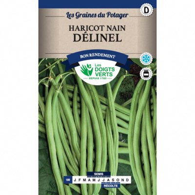 Graines Haricot Nain Délinel 250gr, Les Doigts Verts