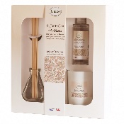 Coffret Diffuseur Rotin et Bougie Bois de Cachemire - GALEO