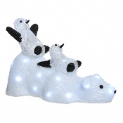 Dcoration Led - Pingouins glissant sur l'Ours - Lumineo