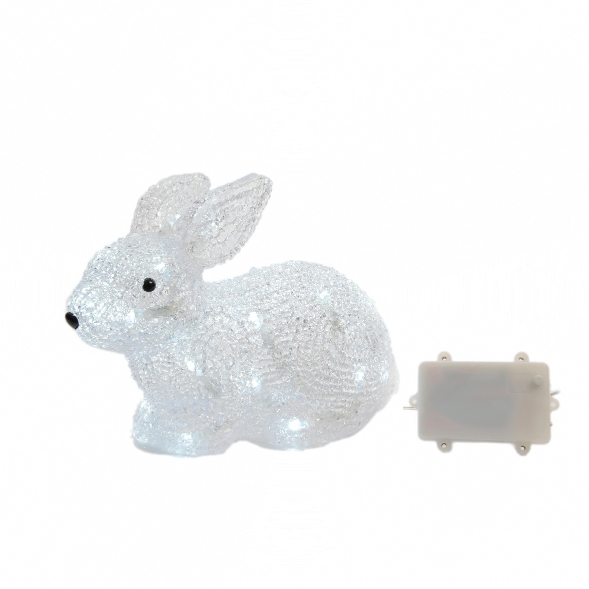 Lapin lumineux Croque-Carotte Blanc froid 20 LED - Décoration lumineuse -  Eminza