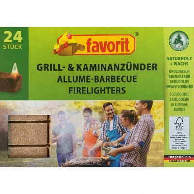 Allume Barbecue en Bois Naturel vendu par 24 - Favorit