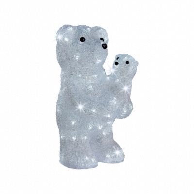 Ours avec Bébé Lumineux 80 Leds - Lumineo