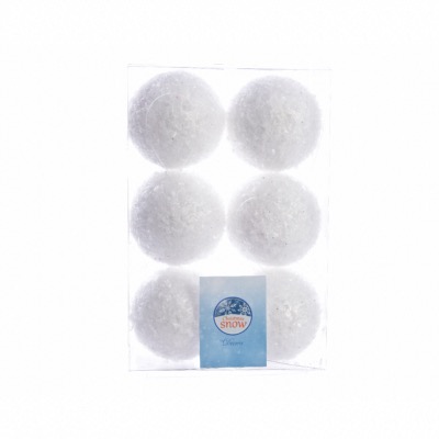 Boule de Neige pailletées X6 Décoris