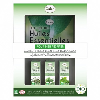 Coffret 3 Huiles Essentielles BIO Pour Bien Respirer - GALEO