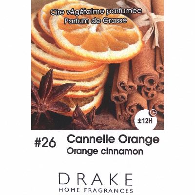 Pastille Parfumée DRAKE Pour Brûle Parfum Senteur Cannelle Orange